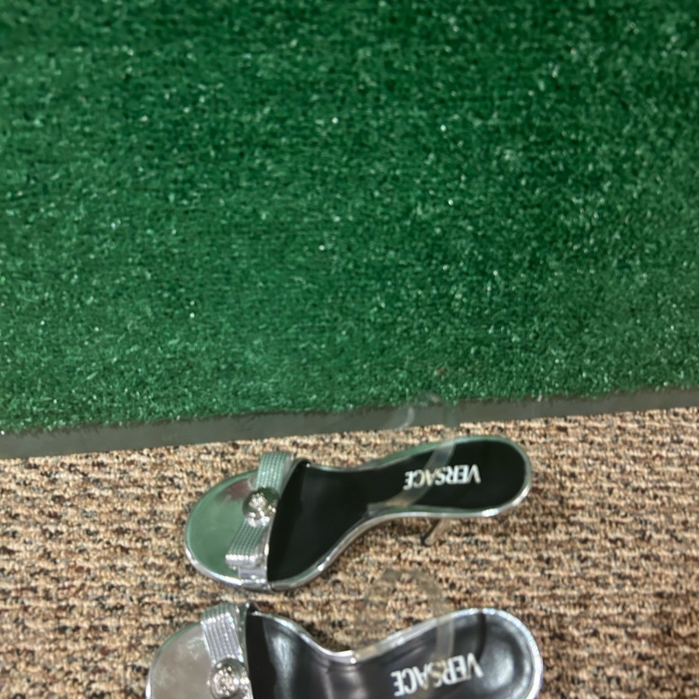 Versace Silver Sandals Elegant and Luxurious